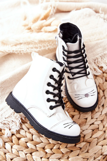 Balta pelė izoliuoti darbiniai batai su užtrauktuku