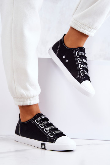 Moteriški sportbačiai su rankogaliais BIG STAR HH274098 Juodi