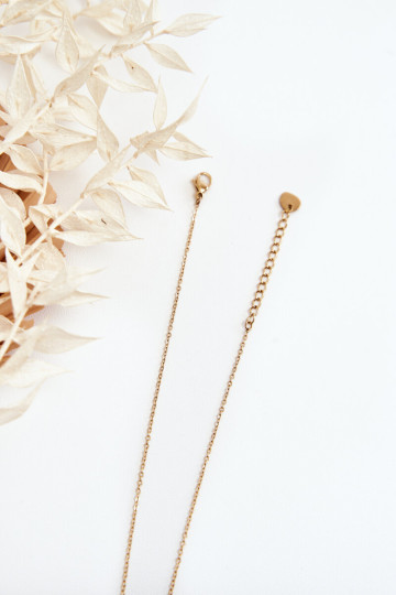 Moteriška subtili grandinėlė su veido motyvu, auksinė