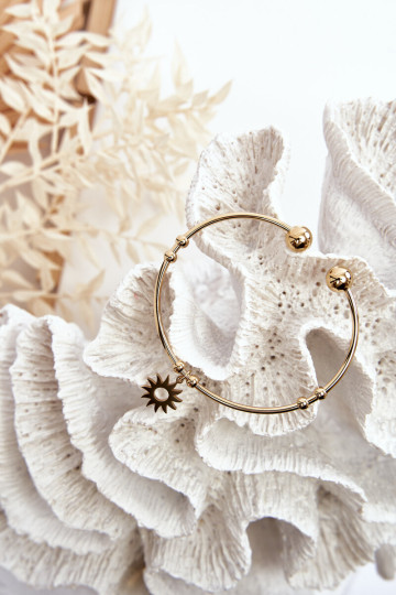 Moteriška plieninė apyrankė nuo saulės, auksinė