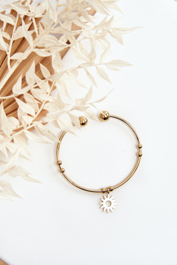 Moteriška plieninė apyrankė nuo saulės, auksinė 2