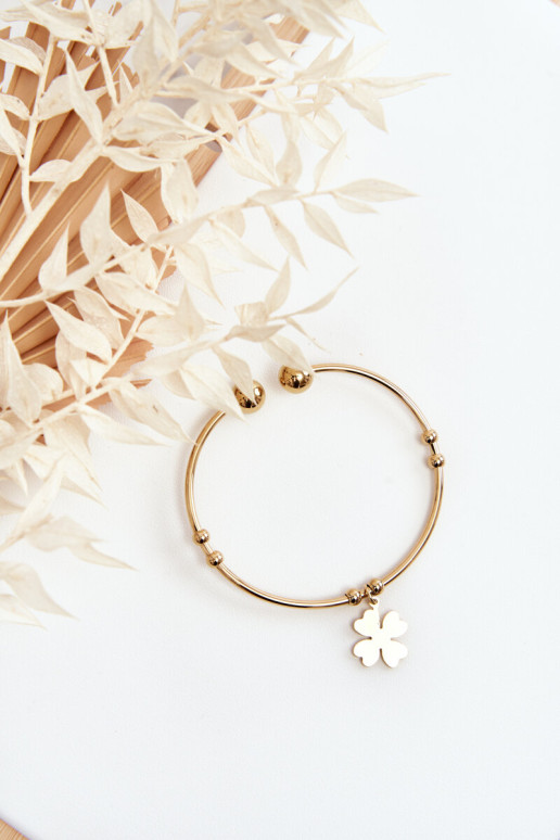 Moteriška užsegama plieno aukso dobilo apyrankė