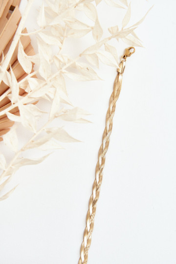 Elegantiška pinta auksinė gyvatės apyrankė 2