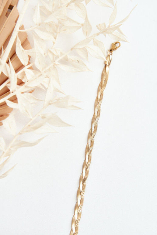 Elegantiška pinta auksinė gyvatės apyrankė