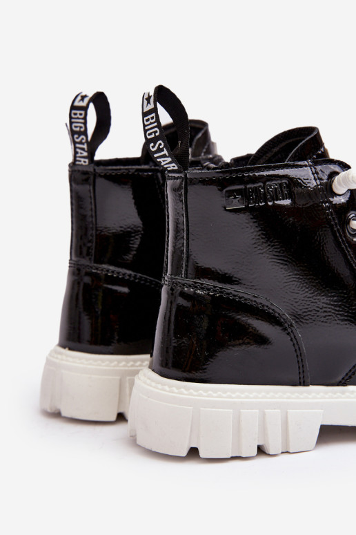Izoliuoti patentuoti vaikiški batai Big Star MM374147 juodi