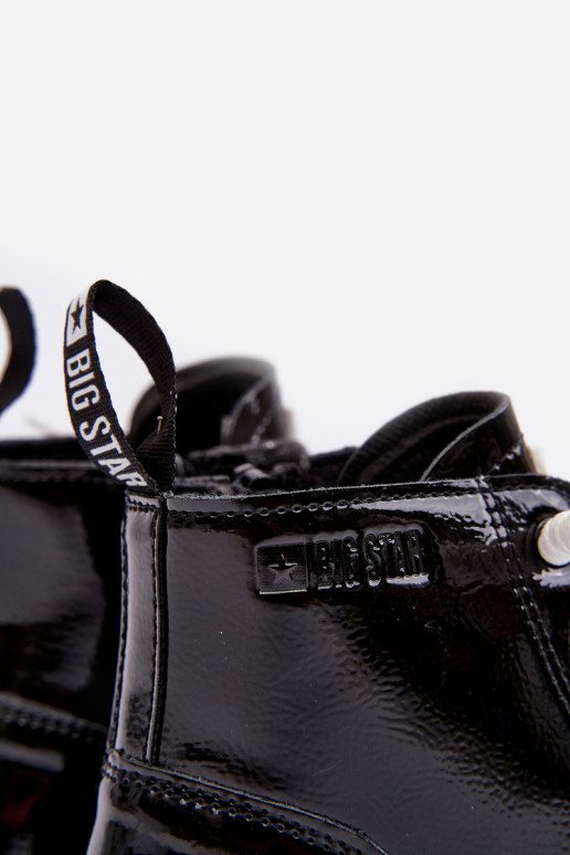 Izoliuoti patentuoti vaikiški batai Big Star MM374147 juodi