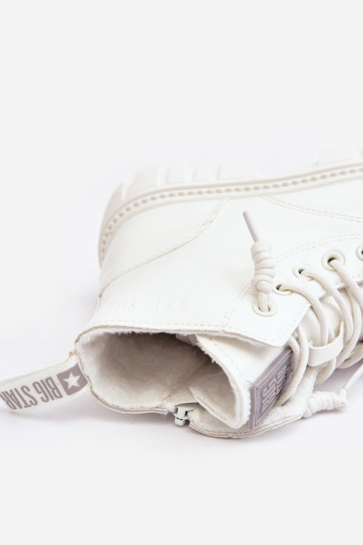 Izoliuoti patentuoti vaikiški batai Big Star MM374142 balti