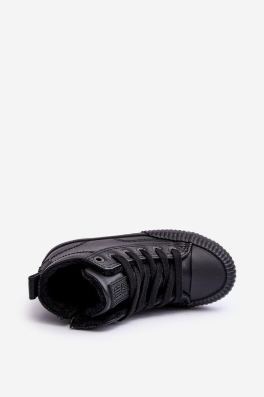 Izoliuoti vaikiški sportbačiai su užtrauktuku Big Star MM374014 Black