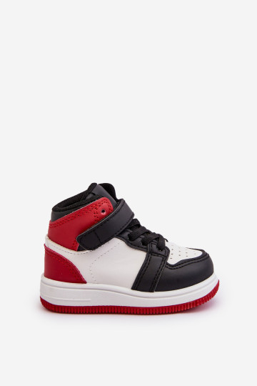 Aukšti vaikiški sportiniai bateliai, balti ir raudoni Tereditas