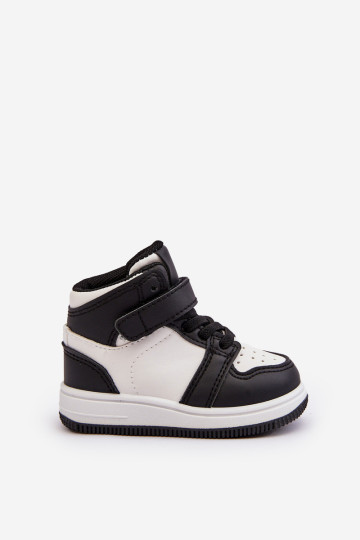 Aukšti vaikiški sportiniai bateliai, balti ir juodi Teredite