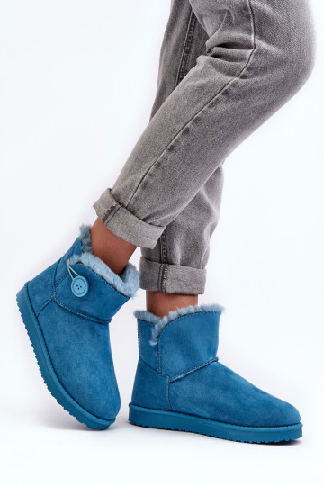 Apšiltinti moteriški sniego batai su puošmena, mėlyna Siriol