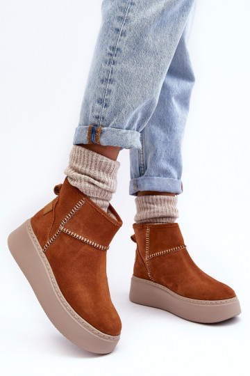 Moteriški zomšiniai sniego batai Maciejka 06257-29 Ruda