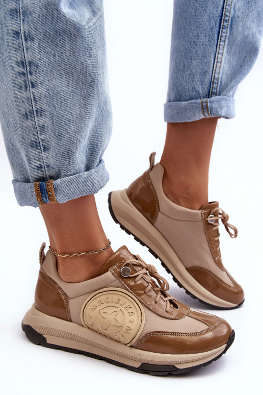 Moteriški odiniai sportiniai bateliai Maciejka 06295-04 Beige