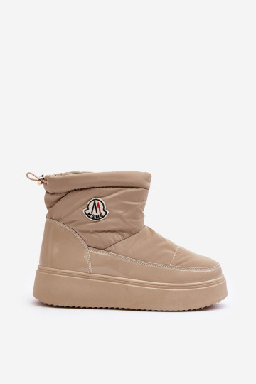 Smėlio spalvos Gattea moteriški sniego batai ant platformos