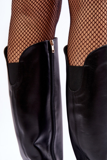 Moteriški odiniai aukštakulniai batai Black Lewski 2928/ B