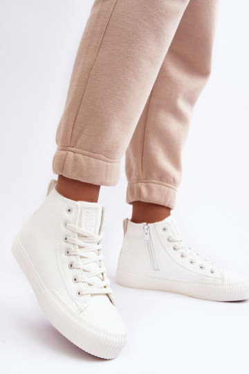 Moteriški izoliuoti sportbačiai su užtrauktuku White Big Star MM274017 2