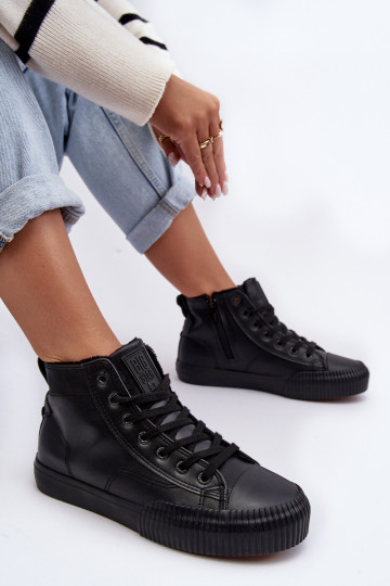 Moteriški izoliuoti sportbačiai su užtrauktuku Black Big Star MM274020 2