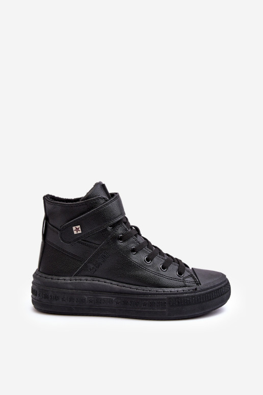 Moteriški izoliuoti sportbačiai ant Big Star Platform Black MM274008