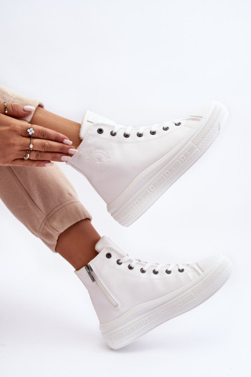 Moteriški sportbačiai su izoliuotu užtrauktuku White Big Star MM274021 2