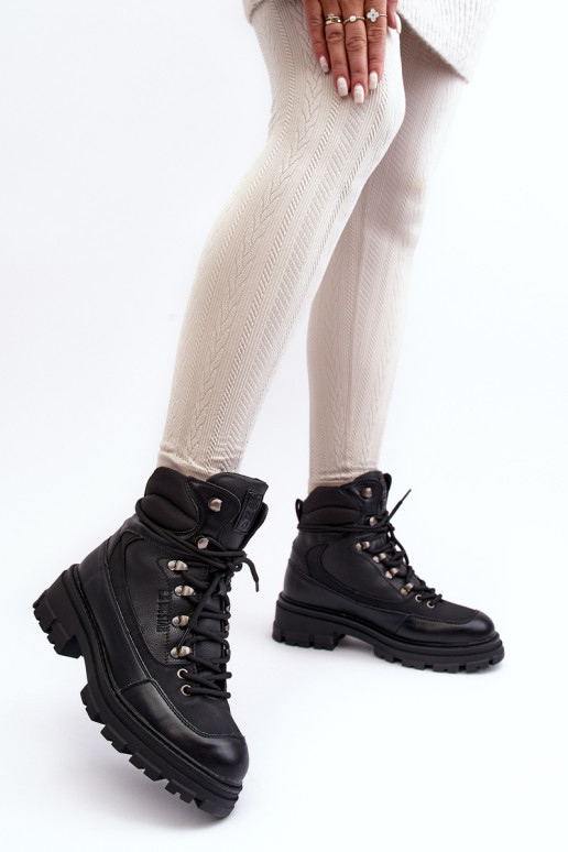 Moteriški izoliuoti suvarstomi kulkšnies batai Black Big Star MM274663