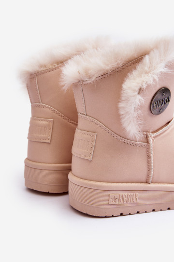Vaikiški sniego batai, izoliuoti kailiu Beige Big Star MM374084