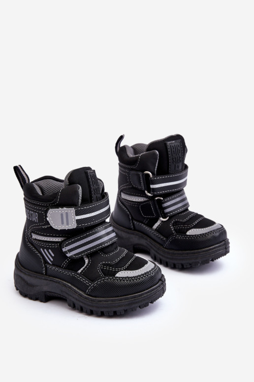 Vaikiški izoliuoti sniego batai su lipnia juosta Black Big Star MM374129