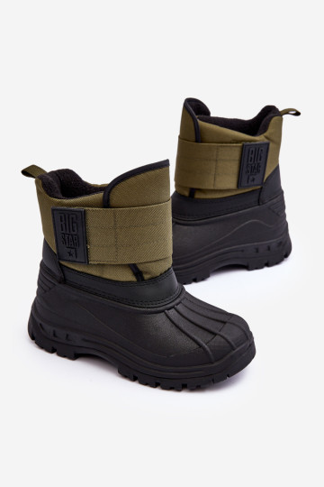 Vaikiški Velcro izoliuoti sniego batai Khaki Big Star MM374123