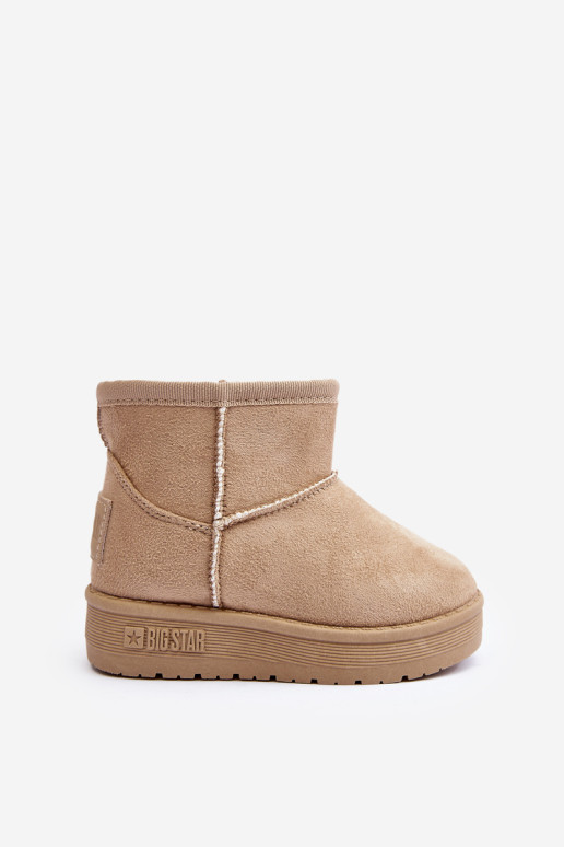 Vaikiški izoliuoti sniego batai su užtrauktuku Beige Big Star MM374098
