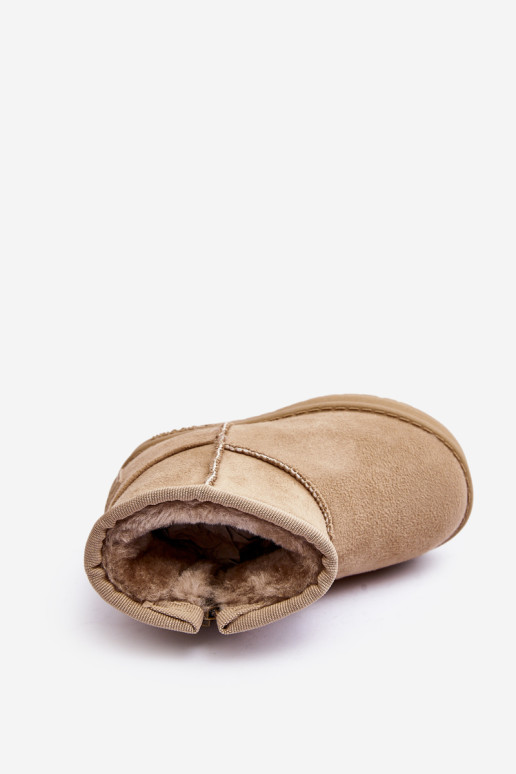 Vaikiški izoliuoti sniego batai su užtrauktuku Beige Big Star MM374098