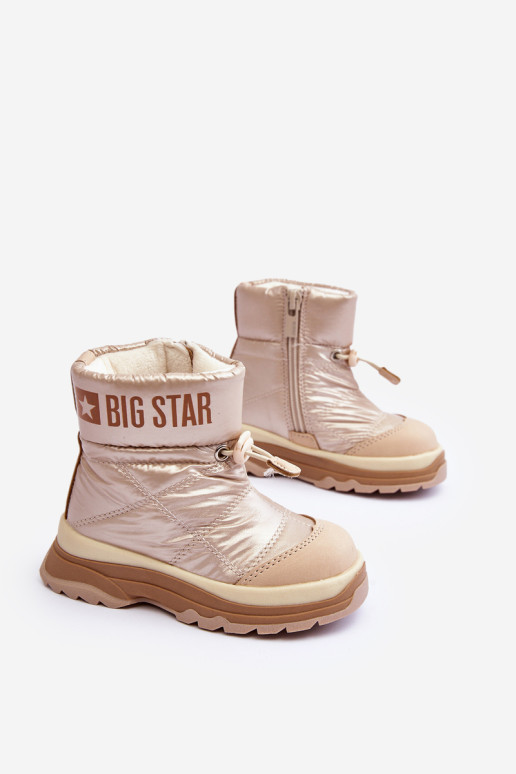 Vaikiški izoliuoti sniego batai su užtrauktuku Beige Big Star MM374197
