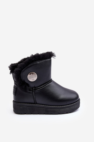 Vaikiški sniego batai su kailiu pamušalu Black Big Star MM374082