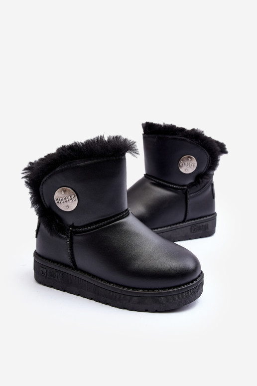 Vaikiški sniego batai su kailiu pamušalu Black Big Star MM374082