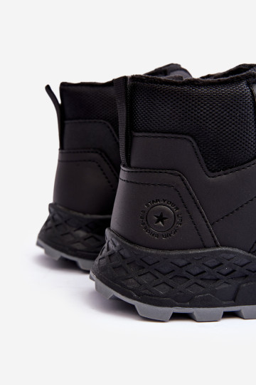 Vaikiški izoliuoti treko batai Trapper Black Big Star MM374203 2