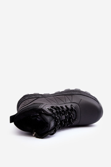 Vaikiški izoliuoti treko batai Trapper Black Big Star MM374203