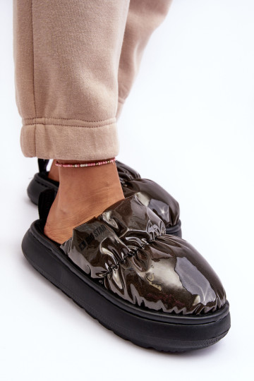 Blizgios moteriškos šlepetės Black Big Star MM274130 2