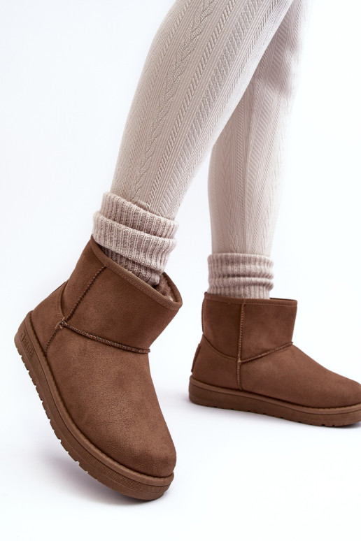 Moteriški sniego batai, izoliuoti kailiu Brown Big Star MM274161