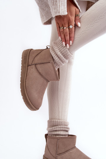 Moteriški izoliuoti sniego batai Tamsiai smėlio spalvos Big Star KK274294 2