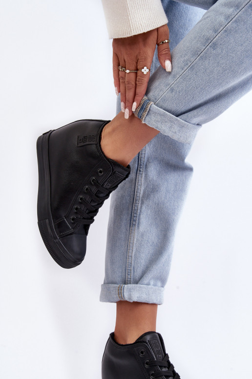 Moteriški odiniai sportbačiai su pleištu Big Star MM274001 juodi