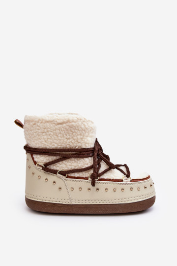 Moteriški izoliuoti sniego batai smėlio spalvos Rohes