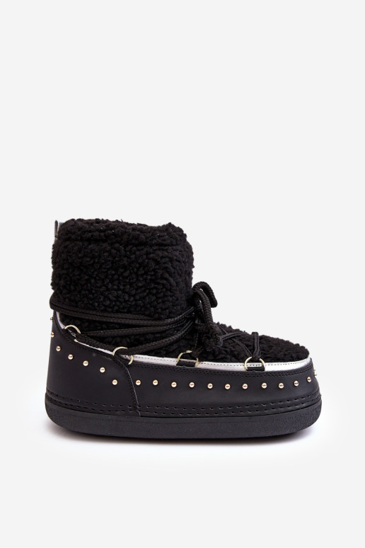 Moteriški juodi Rohes izoliuoti sniego batai