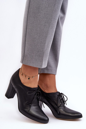 Juodi Mavitte odiniai aukštakulniai batai 2