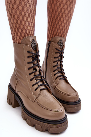 Odiniai moteriški izoliuoti batai Lemar Brown Rehin 2