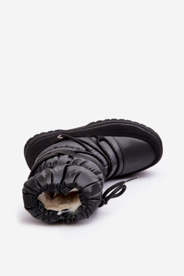 Vaikiški vandeniui atsparūs vilnos batai su sniego izoliacija Black Romaine