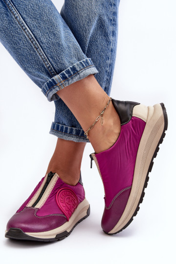 Odiniai moteriški sportiniai bateliai Maciejka 06296-15 Fuchsia 2