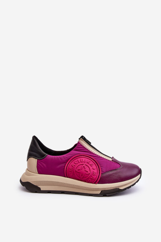 Odiniai moteriški sportiniai bateliai Maciejka 06296-15 Fuchsia