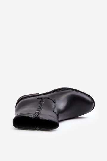 Vyriški batai su žemu užtrauktuku, juodi Brosta 2