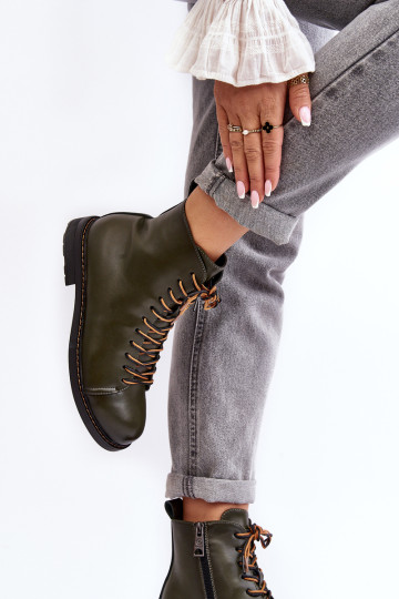 Moteriški odiniai batai, žalios spalvos Ethel 2