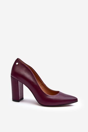 Odiniai pompos ant aukštakulnio Laura Messi 2624/ 228 Burgundy