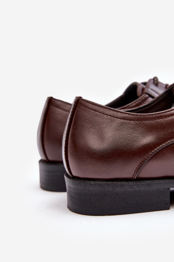 Vyriški odiniai batai tamsiai rudi harene