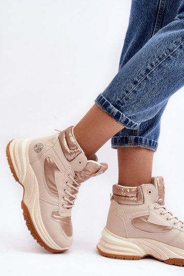 Moteriški kulkšnies batai storu padu Lee Cooper LCJ-23-44-1972L Beige 2